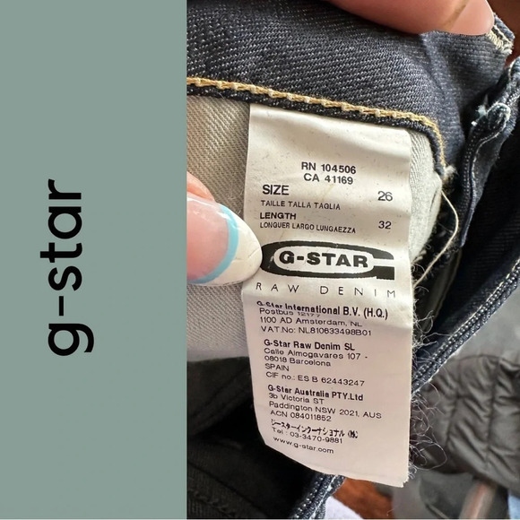 G-Star Women’s Reese Straight Jeans Whiskering Color Concrete Size  26 - Picture 7 of 9